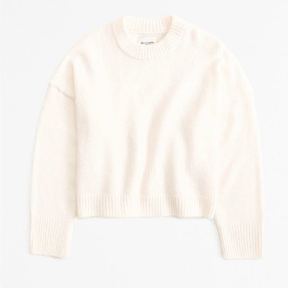 Abercrombie & Fitch Ivory Crewneck Sweater